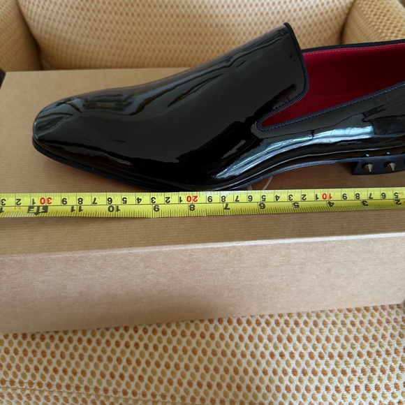Christian Louboutin Marquees Flat Black Patent Leather Dress Loafer Shoe sz 44.5 - Picture 13 of 15